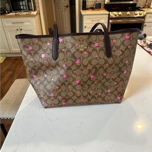 Coach City Tote in Disco Star Signature Canvas